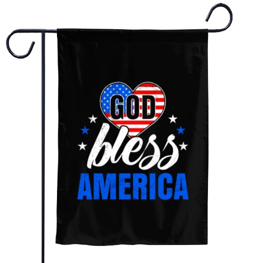 God Bless America Independence Day Party USA Garden Flags