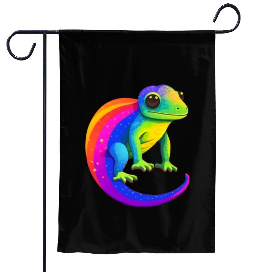 Gay Pride Gecko Garden Flags