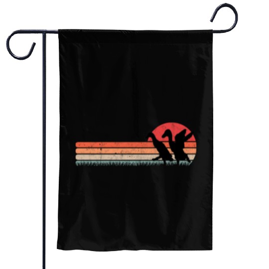 Indian Runner Duck Retro Bottle Vintage Garden Flags