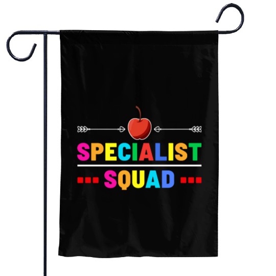 Specialist Squad Teacher Team Back To School cool Garden Flags