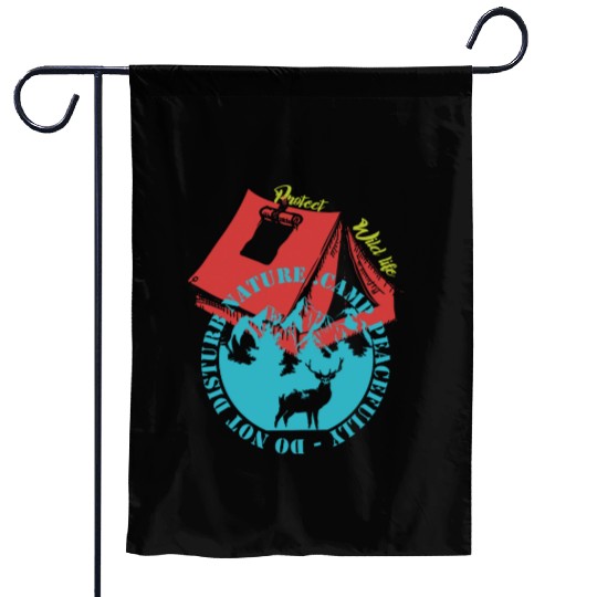 Camp Peacefully Do Not Disturb Nature Garden Flags