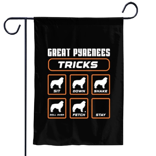 Great Pyrenees Tricks Garden Flags