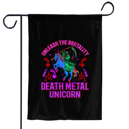 Goth Rock Satan Girl Woman Festivals Death Metal Garden Flags