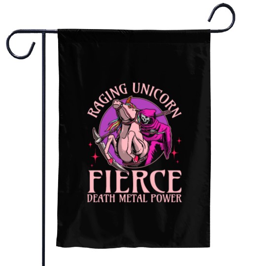 Goth Rock Satan Girl Woman Festivals Death Metal Garden Flags