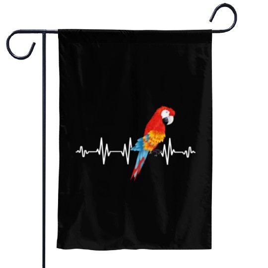 Macaw Heart Beat Parrot lover Macaws Parrots Garden Flags