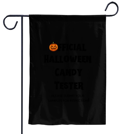 Official Halloween Candy Tester Orange And Yellow Garden Flags