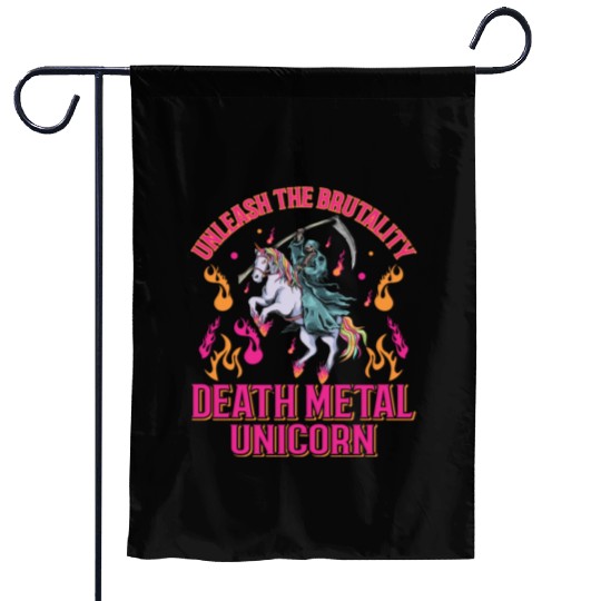 Goth Rock Satan Girl Woman Festivals Death Metal Garden Flags