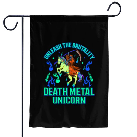 Goth Rock Satan Girl Woman Festivals Death Metal Garden Flags