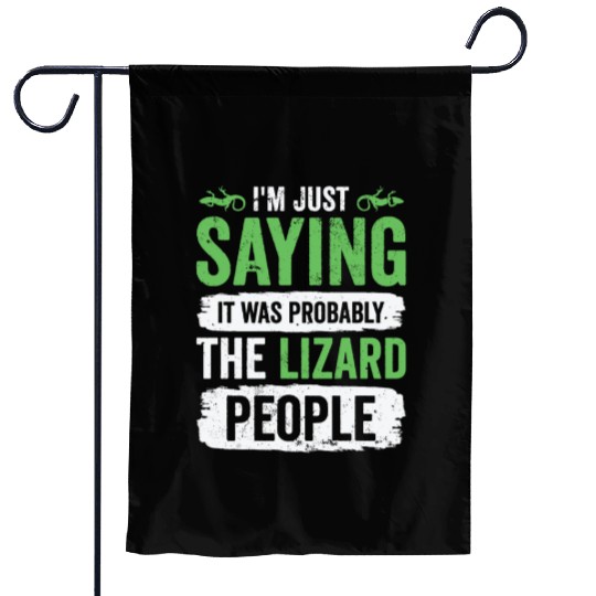 Lizard Reptilian Agenda Conspiracy Theory Garden Flags