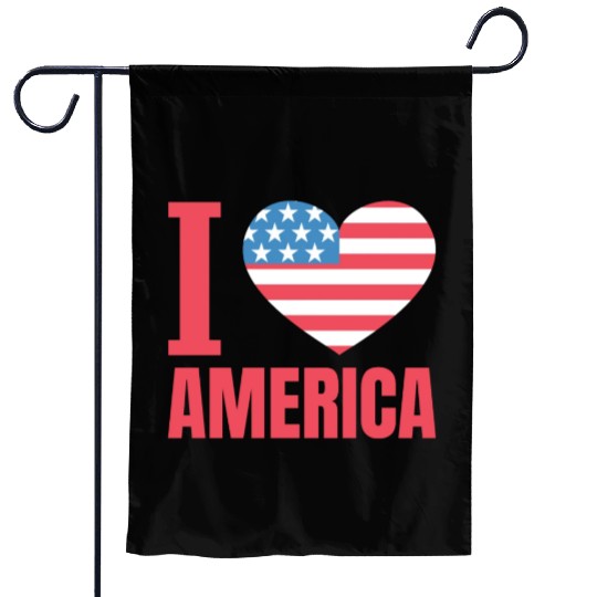 I Love America Garden Flags