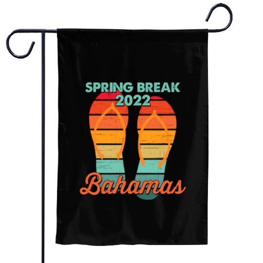 Spring Break Bahamas Beach 2022 Flip Flops Garden Flags