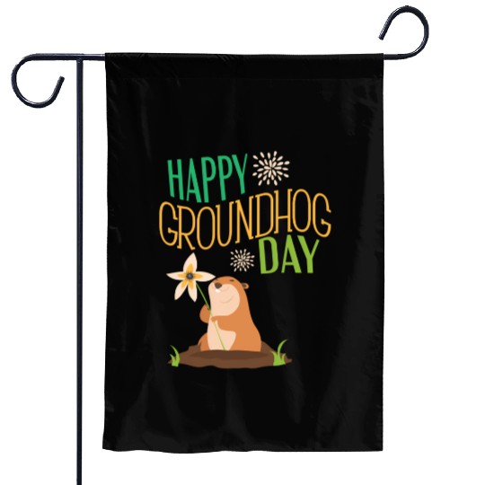 Groundhog Day 2021 Happy Ground Hog Garden Flags