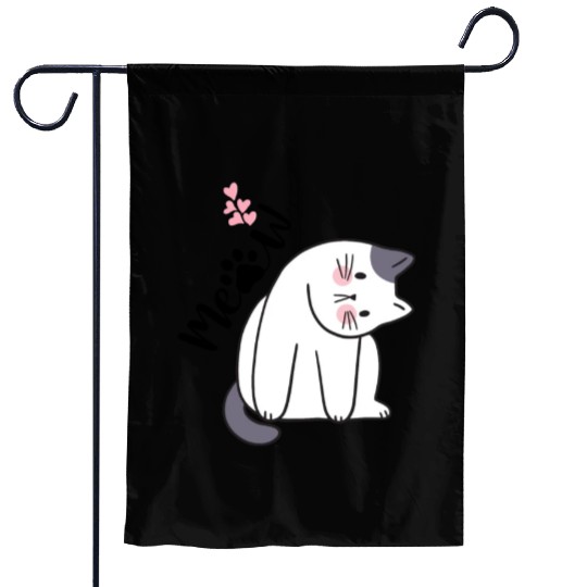 Meow | Cat Lover Garden Flags