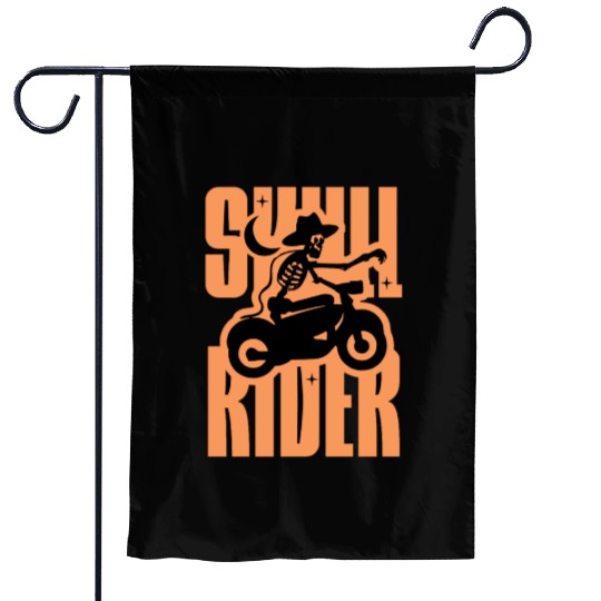 Skull Rider AI Garden Flags