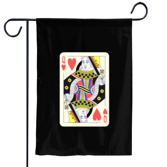 Queen Of Hearts Playing Card Halloween Garden Flags