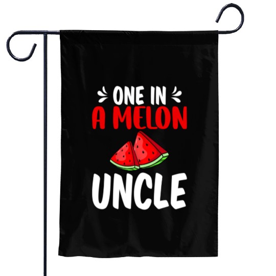 One In A Melon Uncle Watermelon Family Garden Flags