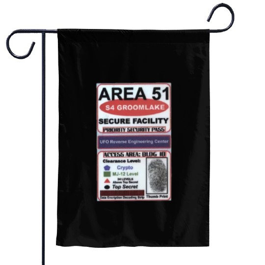 Area 51 Reverse Engineering Pass Garden Flags