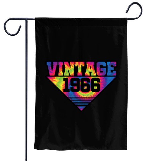 Vintage 1966 Tie Dye Splash Color Triangle Garden Flags