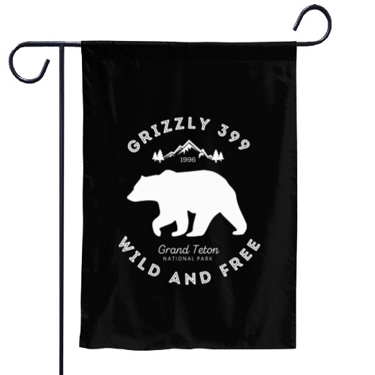 Grizzly 399 Wild Free Grand Teton National Park Garden Flags