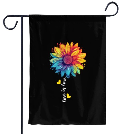 Rainbow Sunflower LGBT Community Pride Transgender Garden Flags