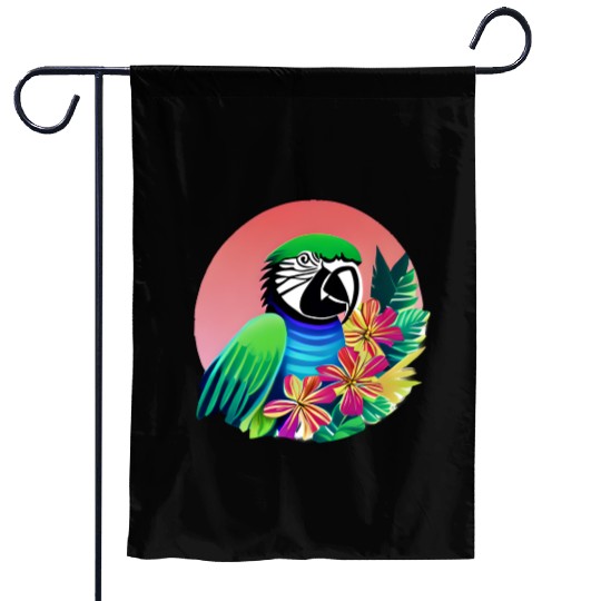 Macaw in the Tropics Garden Flags