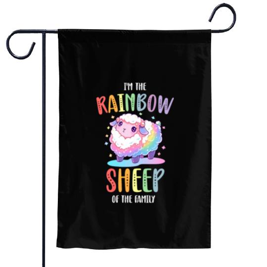 Rainbow Sheep LGBTQ Transgender Pride Community Garden Flags