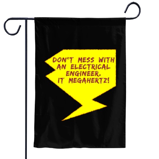 Lightning Bolt Electrical Engineer girl Garden Flags