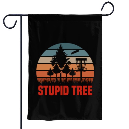 Funny Disc Golf Stupid Tree Art Frisbee Garden Flags
