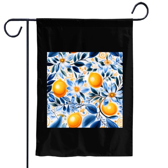 Yellow Lemon Floral Detailed Summer Collection 01 Garden Flags