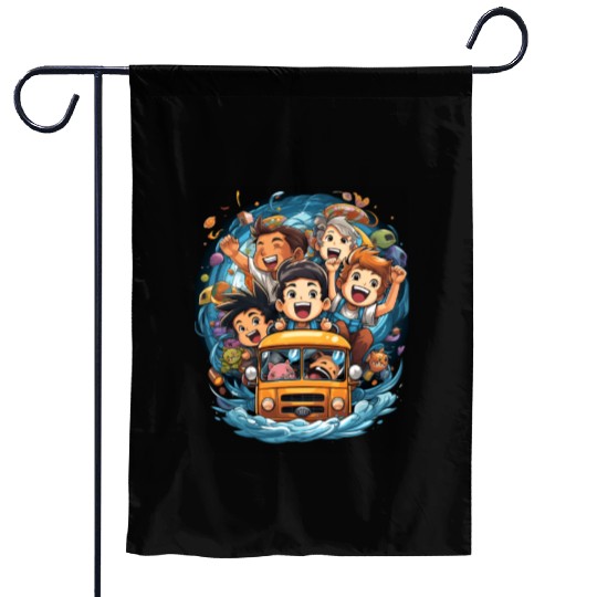 Back to School Pre-K Kindergarten School Bus Garden Flags