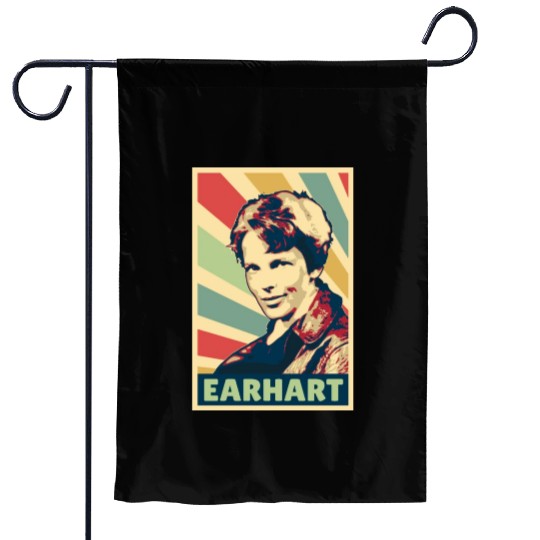Amelia Earhart Vintage Colors Garden Flags