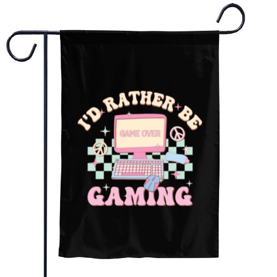 I'd Rather Be Gaming, Happy Game Day Garden Flags