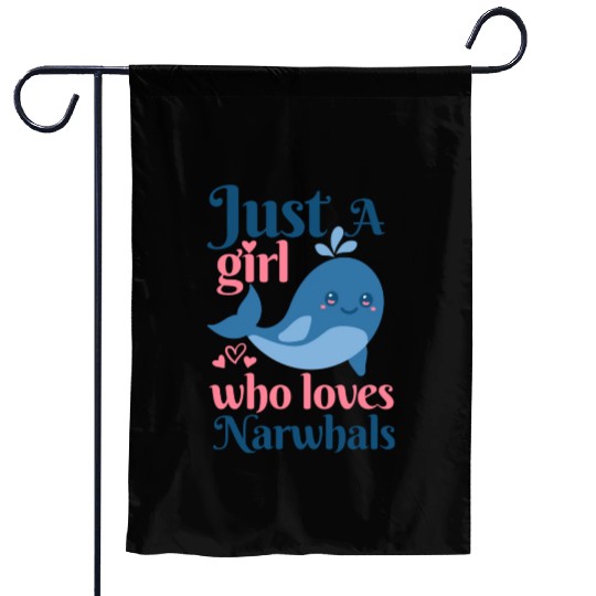 Narwhal Narwhal Lover red Garden Flags