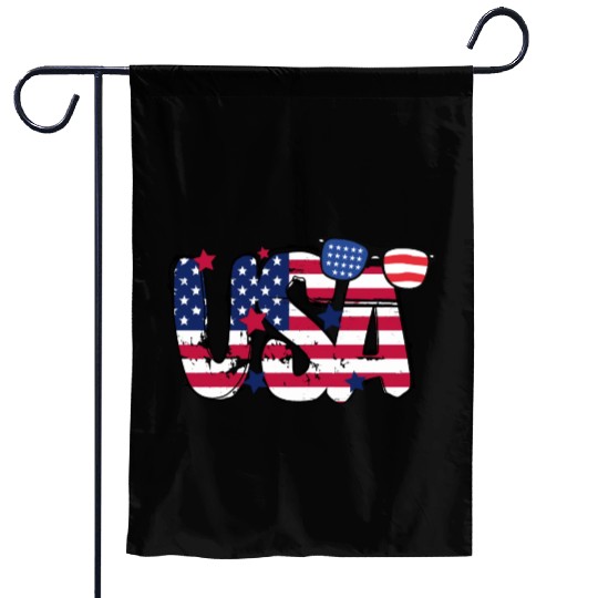 USA Flag Patriotic 4th of July America day of Garden Flags