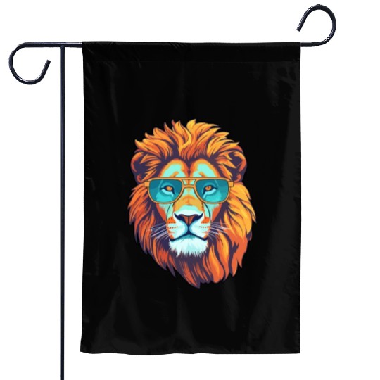 The coolest lion Garden Flags