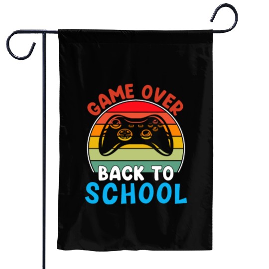 Game Over Back To School Garden Flags