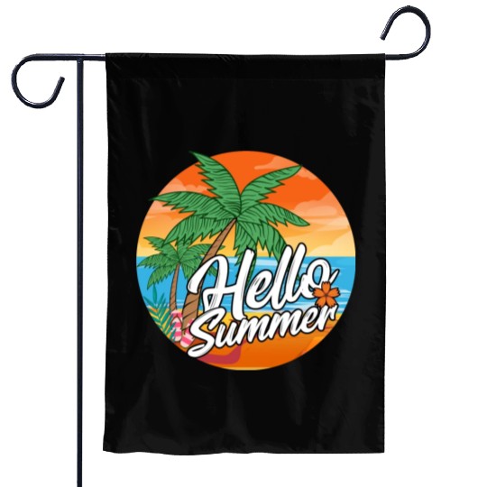 Hello Summer Garden Flags