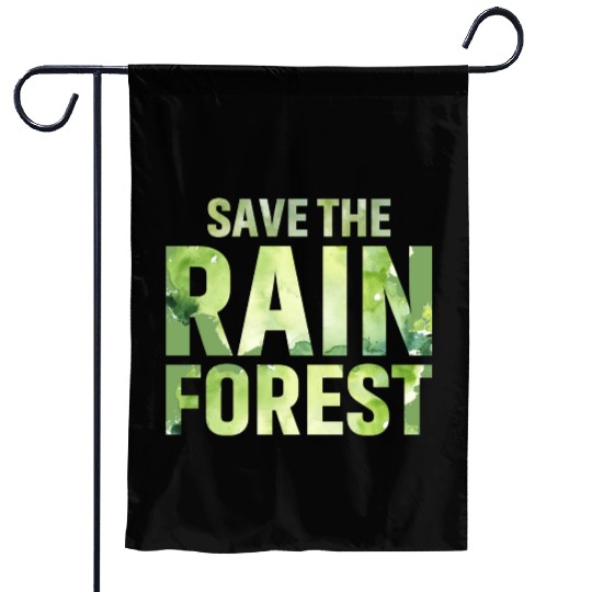 Save The Rainforest Lovely Jungle Green Garden Flags