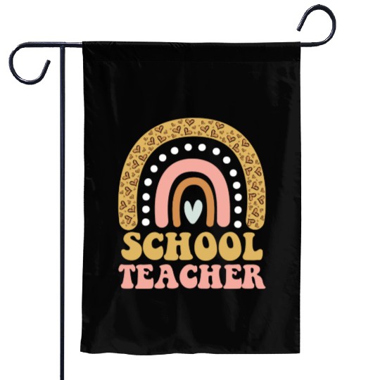 School Teacher Rainbow School Teachers Garden Flags