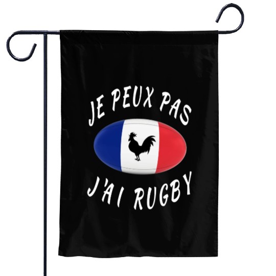 Je Peux Pas J ai Rugby France Rugby Cadeau Garden Flags