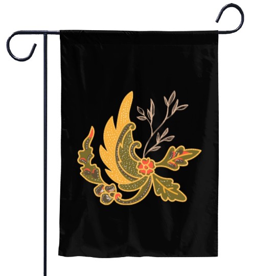An Asian inspired design, nature, leaves, Autumn, Garden Flags