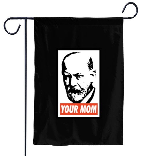 Sigmund Freud Your Mom Garden Flags