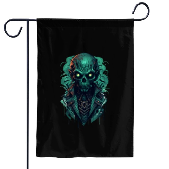 Green Toxic Zombie RPG Game Style Garden Flags