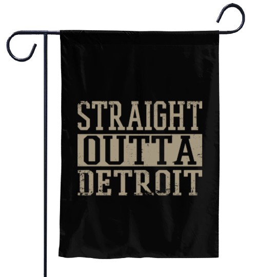 Straight Outta Detroit Garden Flags