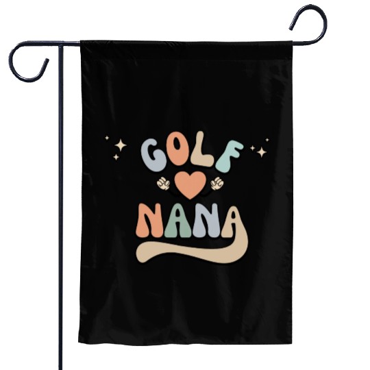 Retro Golf Nana Mothers Day Garden Flags