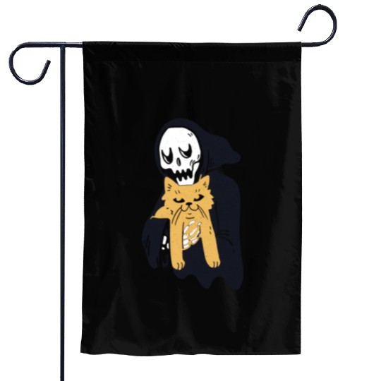 The grim reaper loves cat Garden Flags