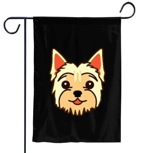 Little Yorkshire Terrier Dog Lover Yorkie Retro Garden Flags
