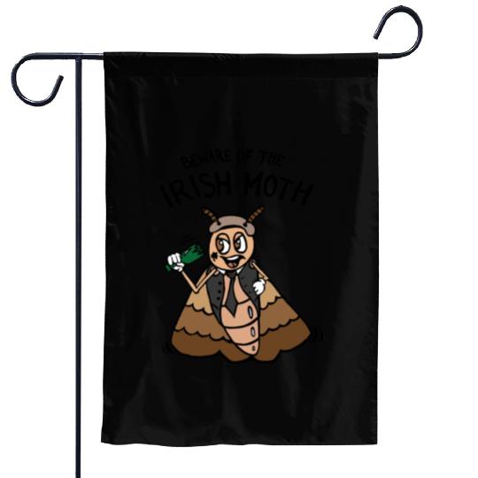 Beware Of The Irish Moth Mob Garden Flags