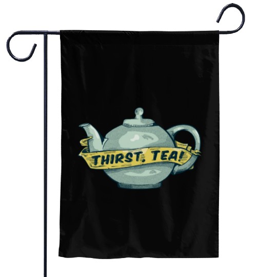 Green Teapot For Tea Lovers Garden Flags