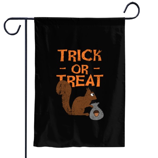 Trick Or Treat Squirrel Garden Flags